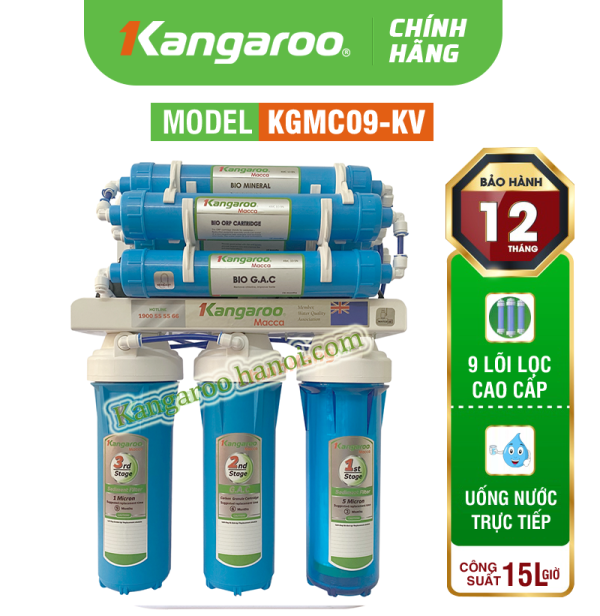 MÁY LỌC NƯỚC KANGAROO MACCA KGMC09 9 LÕI LỌC KHÔNG VỎ